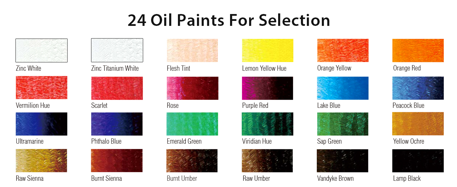 24 Oil Paint Swatch