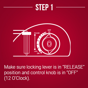 Stove lighting Instructions Step 1