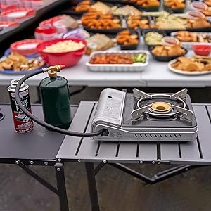 camping essentials, butane stove, camping stove, indoor grill, portable stove, backpacking stove