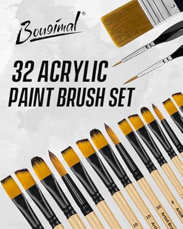 Bougimal 32 Pieces Paint Brush Set